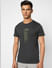 Black Graphic Print Crew Neck T-shirt_401150+2