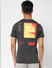 Black Graphic Print Crew Neck T-shirt_401150+4