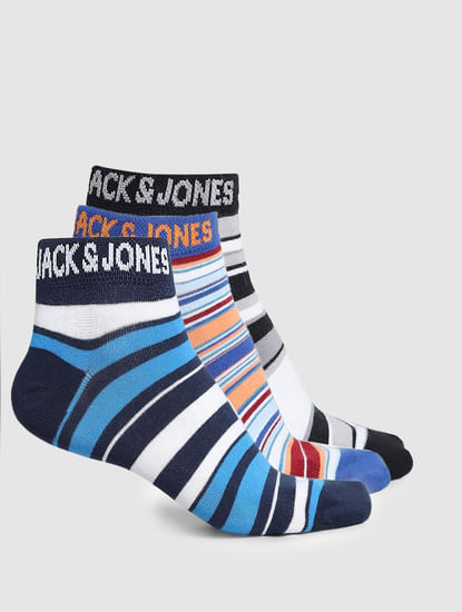 Pack of 3 Striped Ankle Length Socks