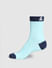 Green Colourblocked Mid-Length Socks_401185+4
