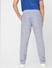 Boys Blue Mid Rise Striped Pants_404637+4