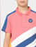 Boys Pink Printed Polo T-shirt_404640+5