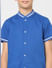 Boys Blue Short Sleeves Shirt_404626+5