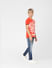 Boys Red Logo Print Crew Neck T-shirt_404624+6