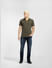 Olive Cotton Polo T-shirt_402183+6