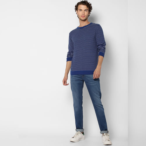 Blue Striped Pullover