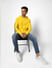 Yellow Logo Print Hooded Sweatshirt_401989+1
