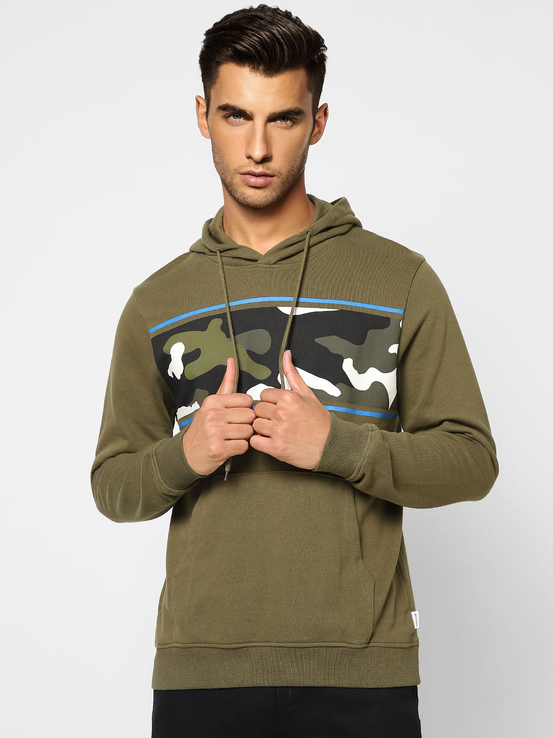 Jack and jones camouflage 2024 hoodie