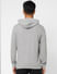 Grey Logo Print Hooded Sweatshirt_401993+4