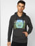 Black Logo Print Hooded Sweatshirt_401996+2