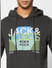 Black Logo Print Hooded Sweatshirt_401996+5