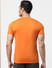 Orange Logo Print Crew Neck T-shirt_402005+4