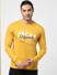 Yellow Typographic Logo Full Sleeves T-shirt_402026+2