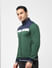 Green Colourblocked Zip-Up Sweatshirt_402033+3