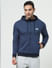Blue Logo Print Hooded Sweatshirt_402039+2