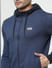 Blue Logo Print Hooded Sweatshirt_402039+5