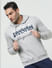 Grey Typographic Logo Hooded Sweatshirt_402045+1