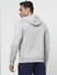 Grey Typographic Logo Hooded Sweatshirt_402045+4
