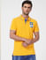 Yellow Contrast Tipping Polo T-shirt_402085+2