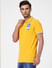 Yellow Contrast Tipping Polo T-shirt_402085+3