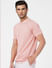 Pink Linen Polo Pullover