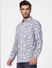 Grey Floral Print Full Sleeves Shirt_402099+3