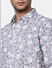 Grey Floral Print Full Sleeves Shirt_402099+5