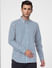 Blue Striped Full Sleeves Shirt_402103+2