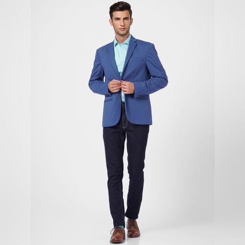 JACK&JONES Light Blue Full Sleeves Shirt