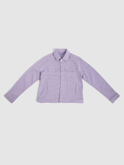 Boys Purple Denim Jacket