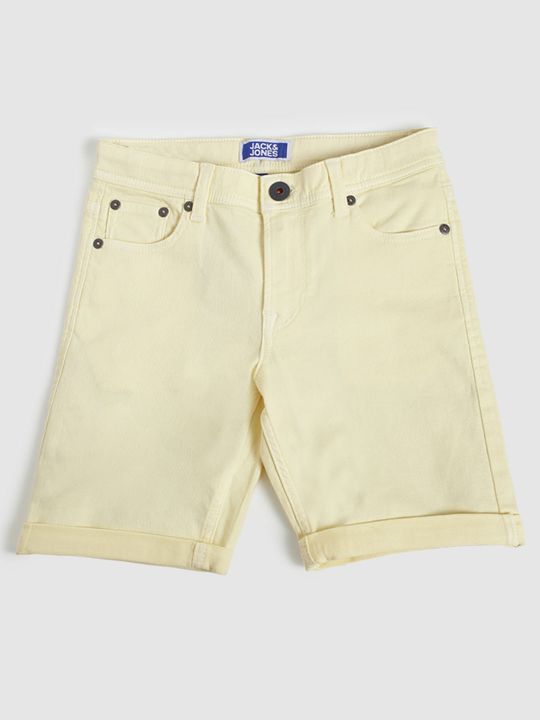 yellow jeans shorts