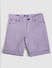 Boys Purple Mid Rise Denim Shorts