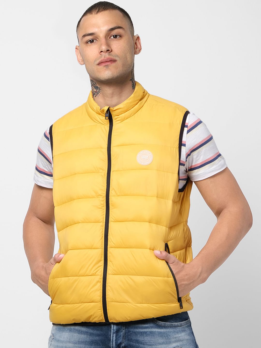 half sleeve puffer jacket