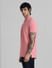 Pink Logo Text Polo T-shirt_409370+3