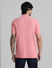 Pink Logo Text Polo T-shirt_409370+4