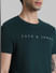 Green Logo Text Crew Neck T-shirt_409372+5