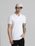 White Solid Polo Neck T-shirt_409376+1
