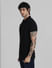 Black Solid Polo Neck T-shirt_409377+3
