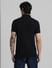 Black Solid Polo Neck T-shirt_409377+4