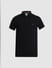 Black Solid Polo Neck T-shirt_409377+7