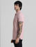 Light Pink Solid Polo Neck T-shirt_409379+3