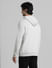 White Melange Hooded Sweatshirt_409380+4