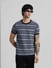 Black Striped Knitted T-shirt_409386+1