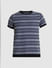 Black Striped Knitted T-shirt_409386+7