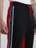 Black & Red Mid Rise Colourblocked Sweatpants_409411+5
