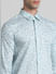 White & Blue Floral Full Sleeves Shirt_409414+6