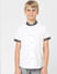 Boys White Short Sleeves Knit Shirt_405290+2