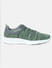Grey & Green Printed Lace-Up Sneakers_405310+3