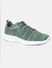 Grey & Green Printed Lace-Up Sneakers_405310+4