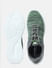 Grey & Green Printed Lace-Up Sneakers_405310+5